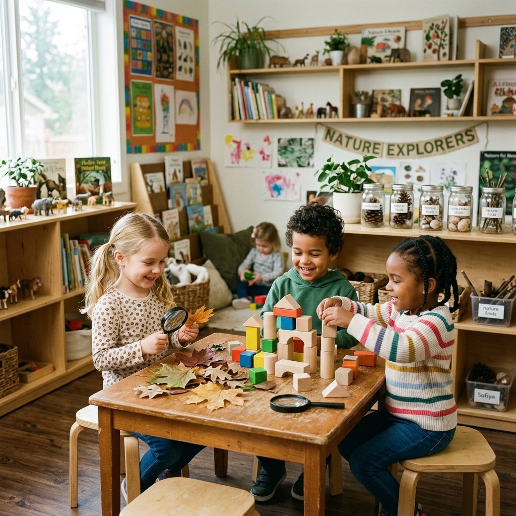 Children outdoor science class